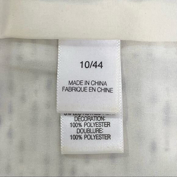 Vera Wang Lavender Label Boucle Tweed Skirt Womens Size 10 Black White Cotton - Picture 11 of 13